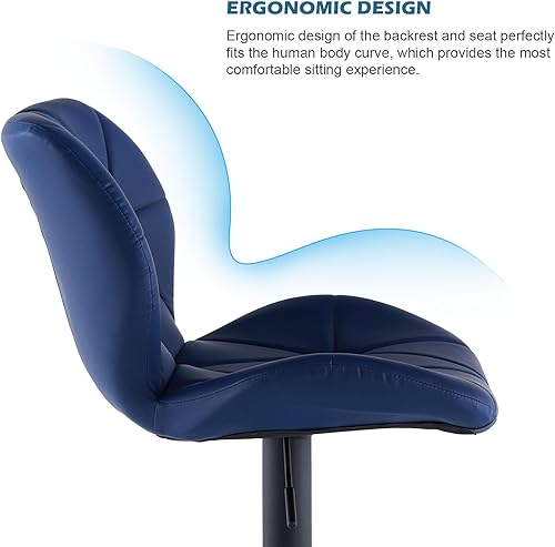 Miniatura 9 de TUKAILAi Juego de 2 taburetes de bar giratorios para cocina, taburetes de desayuno de piel sintética, exteriores, sillas de mostrador de isla con