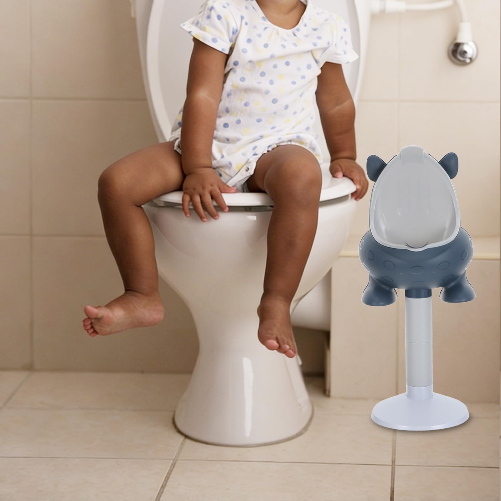 Orinal Infantil de Pie Altura Ajustable y Montaje Mural