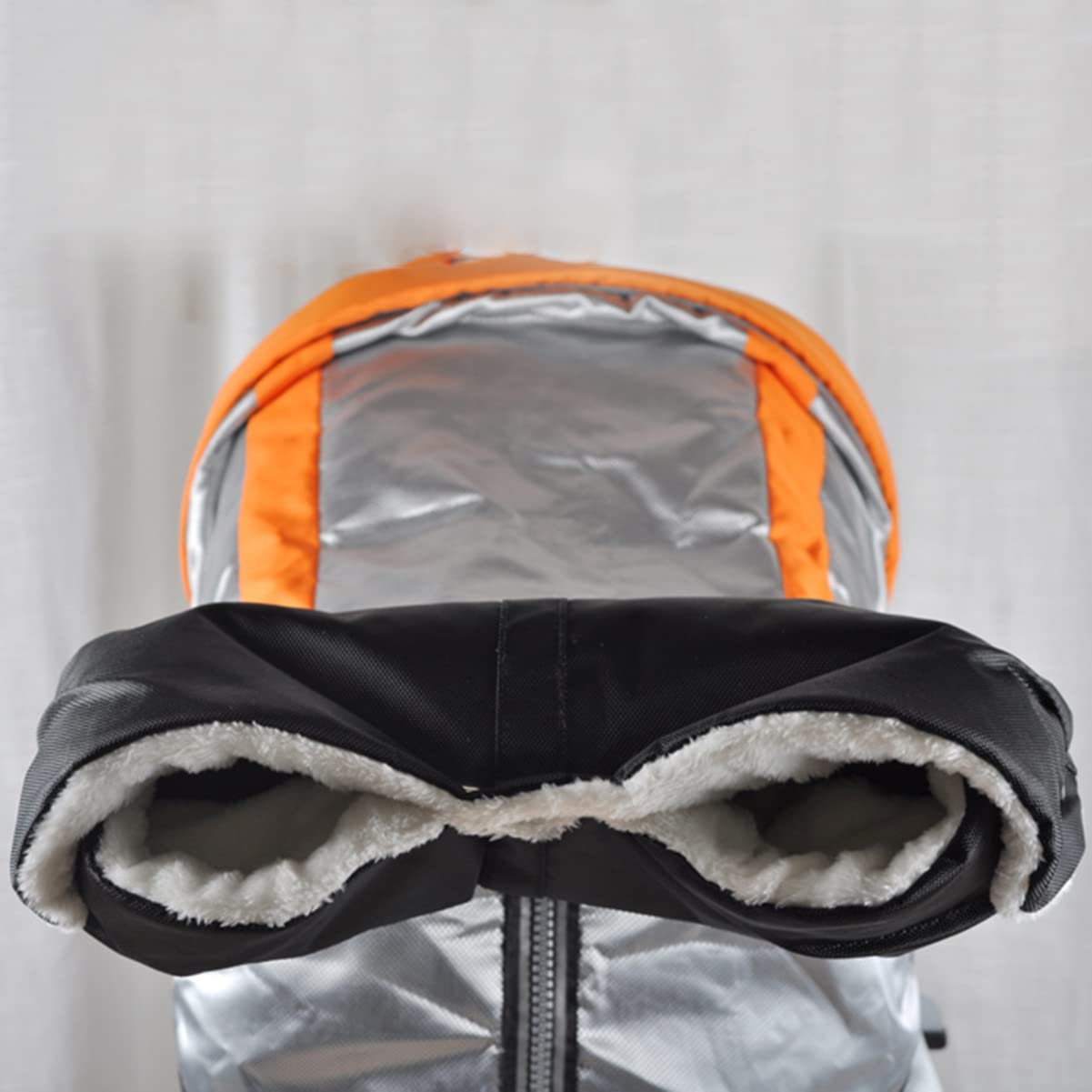 BESTonZON 3pezzi Guanti Antivento Per Carrozzina Guanti Caldi Per Passeggino Oxford Accessorio Per Inverno Nero