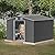 ANTSKU 10 x 8 FT Outdoor Storage Shed, Metal Garden Shed with Floor Frame, Large Tool Shed Outdoor Storage with Lockable Sliding Doors & Air Vents, Storage House Waterproof for Backyard, Lawn, Gray