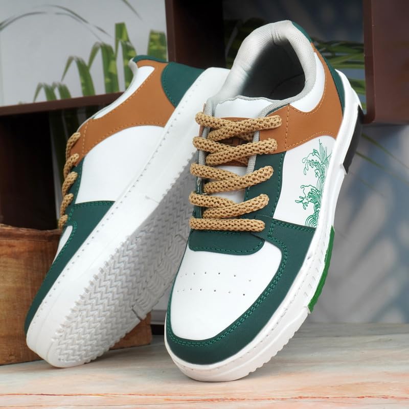 Image of BAERU Men's New Casual Shoes | Stylish & Comfortable Sneakers | Lightweight Synthetic Upper | Cushioned Insole | Ideal, Office, Travel & Casual Outings (P1)