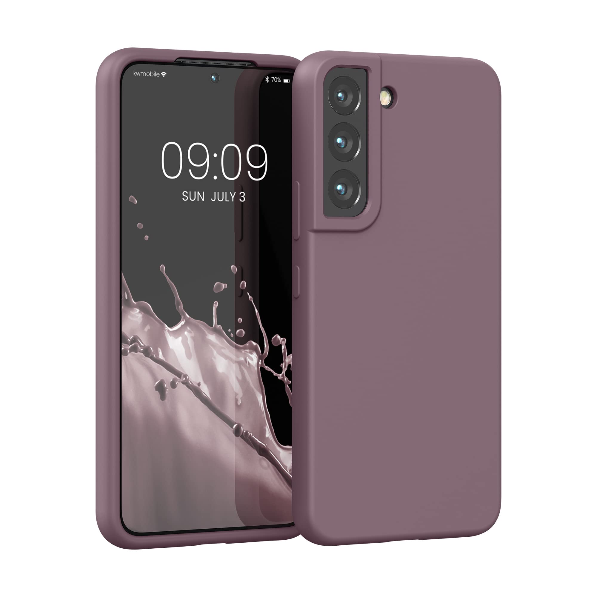 kwmobile Case Compatible with Samsung Galaxy S22 Case - TPU Silicone Phone Cover with Soft Finish - Grape Purple