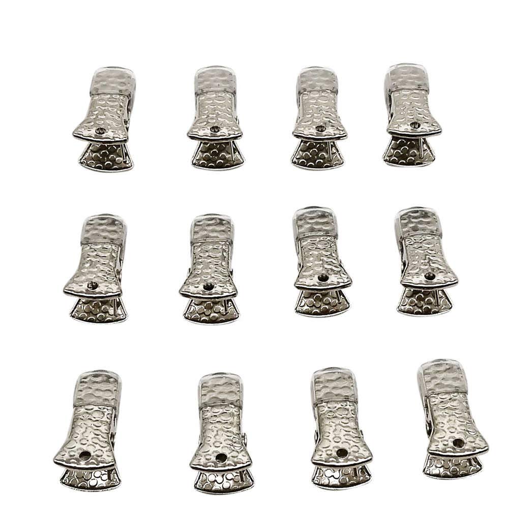 Metal Leopard Clips Alligator Clamps Sweater Cardigan Eyeglass Glasses ID Badges Lanyards Jewelry Grip Clip-12 Pack
