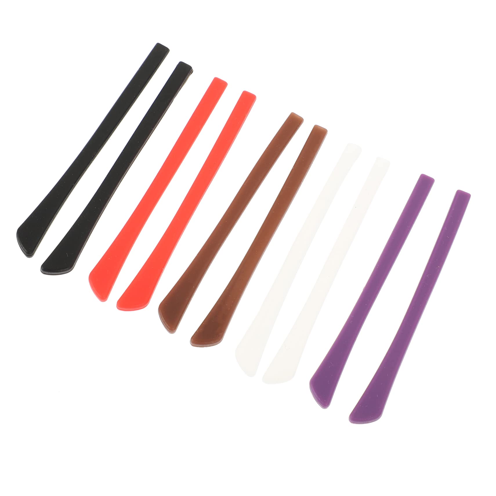 TOVINANNA Glasses Leg Silicone Non Slip Sleeve 5 Pairs of Protective Grips for Eyewear Anti-Slip Glasses Hooks
