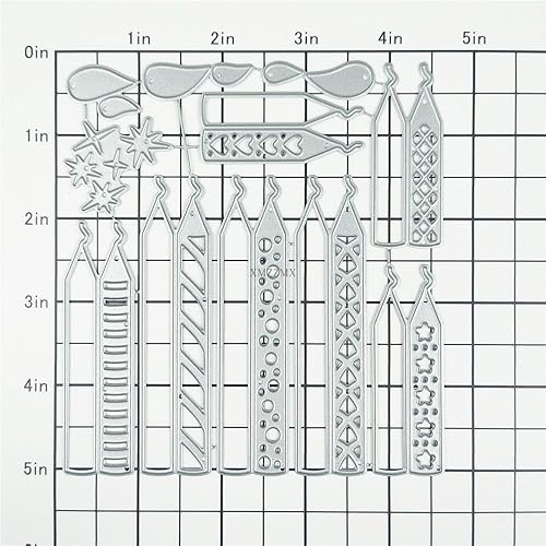 Miniatura 4 de XMZZMX Troqueles de corte de metal para fiesta de cumpleaños para hacer tarjetas, plantillas de kit de troqueles en relieve de papel, suministros de