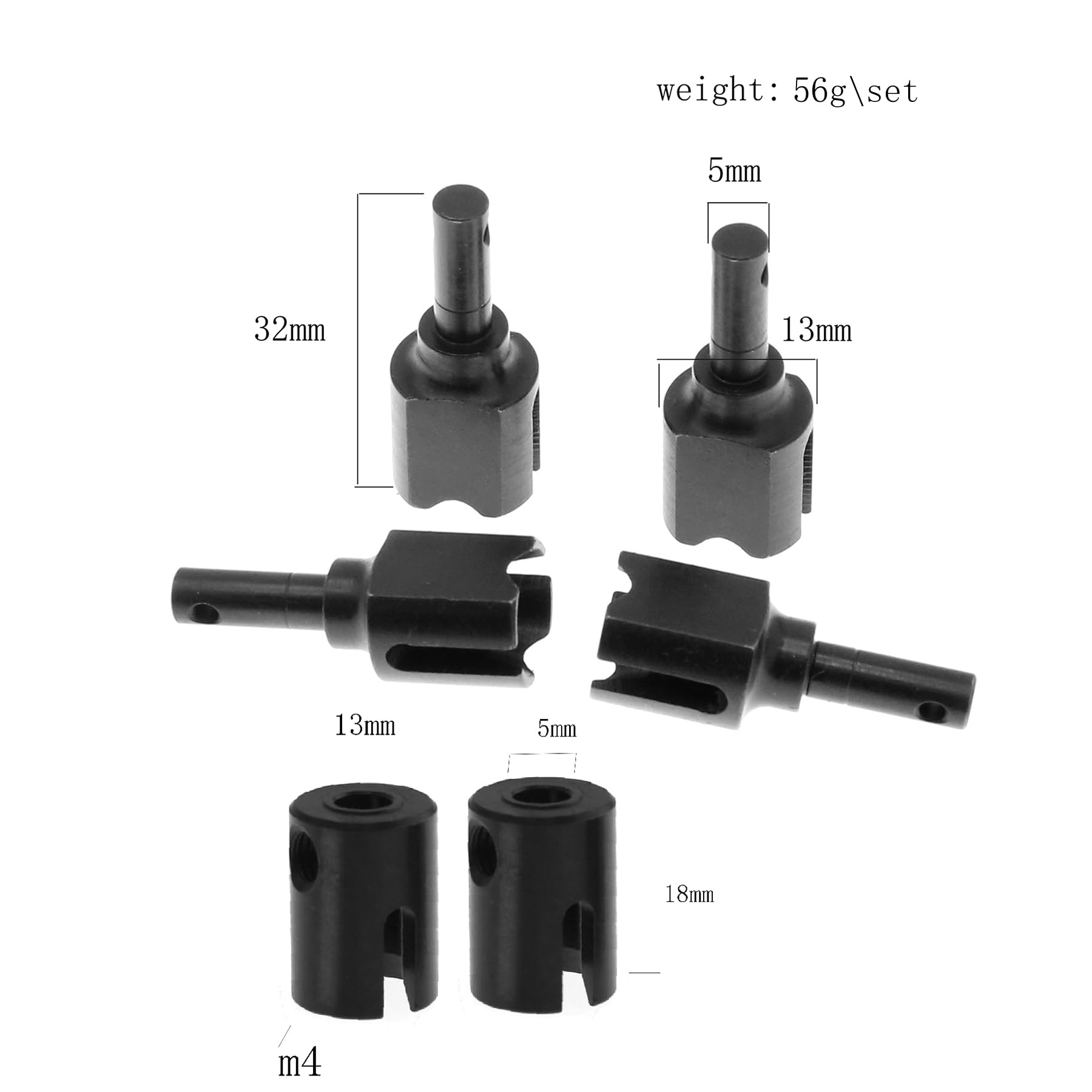 2pcs Input Shaft Cup AR310432 4pcs Diff Outdrive AR310439#45 Steel for Arrma Kraton 6S Outcast 6S Mojave 6S Infraction 6S Felony Notorious Typhon 6S Upgrade Parts