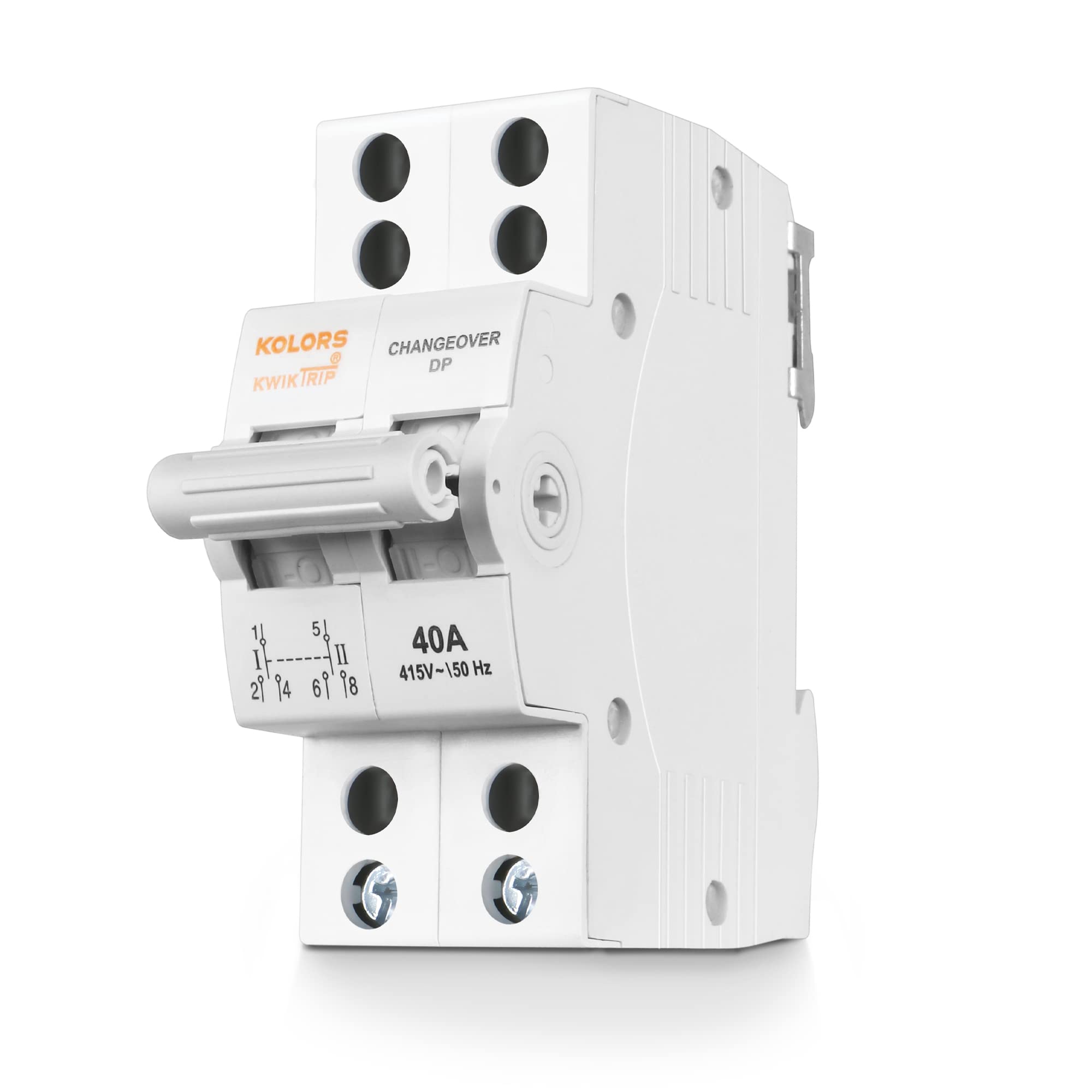 Kolors Kwiktrip Changeover Switch (DOUBLE POLE (DP), 32A, 1
