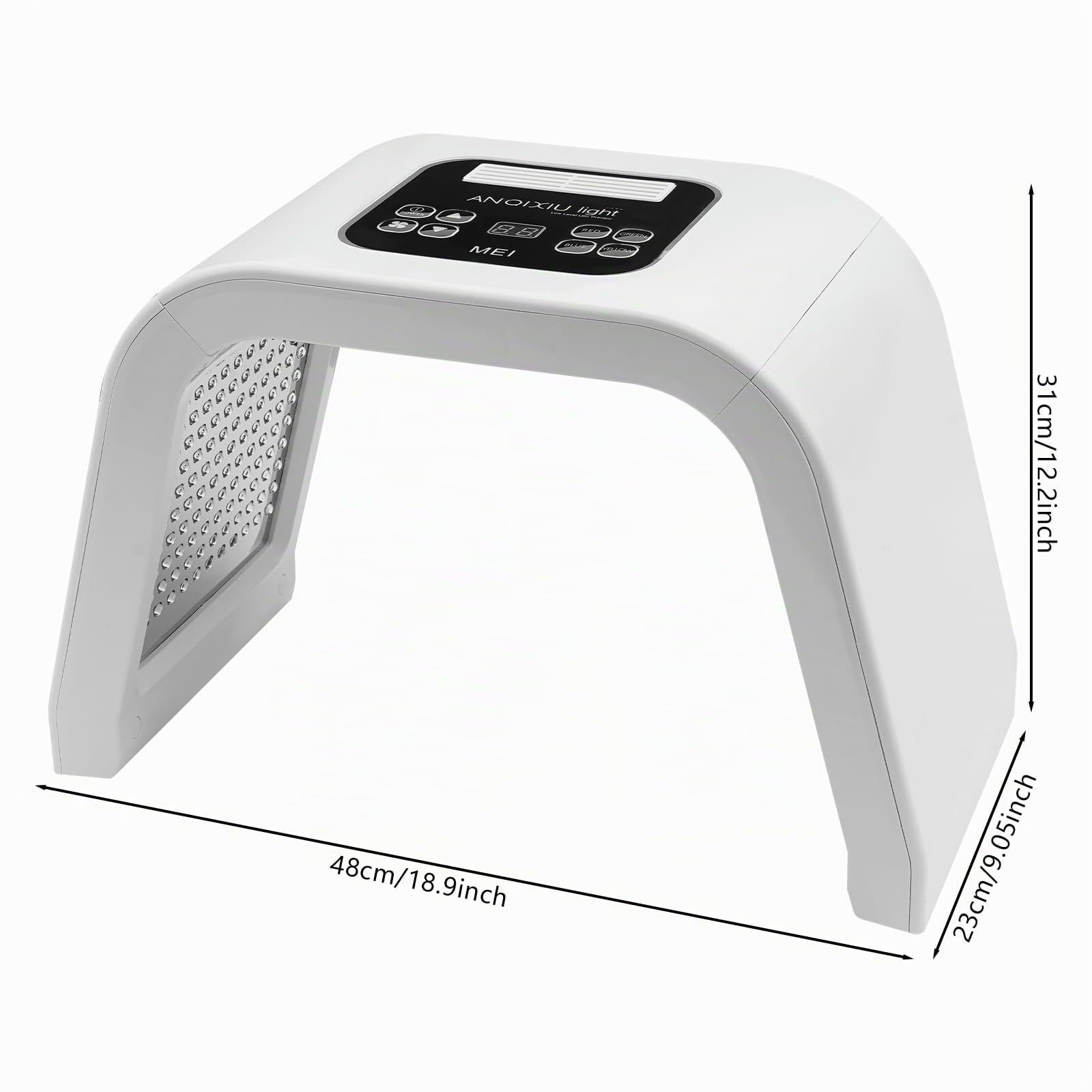 Lámpara de belleza LED de 7 colores para terapia de luz, máscara facial, dispositivo para el cuidado de la piel, mejora las arrugas, reafirma la piel, herramientas de terapia de fotones