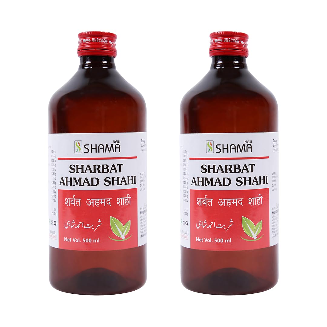 New Shama Sharbat Ahmed Shahi 18 x 7 x 7 Bottle of 500 ml (Pack of 2)