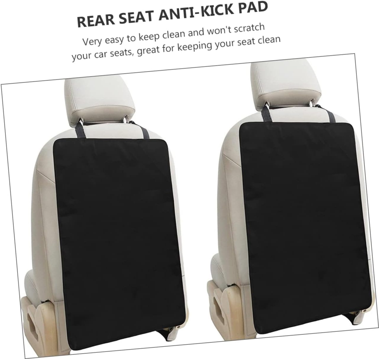 LIFKOME 2pcs Auto Seat Protector Kick Pad Car Backseat Protector for Boys and Girls Car Rear Seat Kick Pad