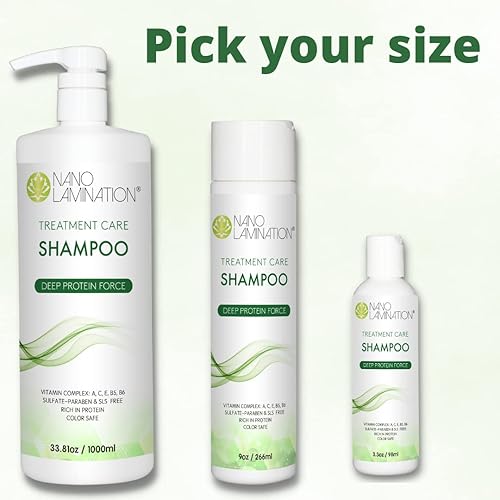 Miniatura 4 de Champú de queratina para el cuidado del tratamiento del cabello, 3.3 onzas, champú para el cabello sin sulfatos ni parabenos, champú de colágeno