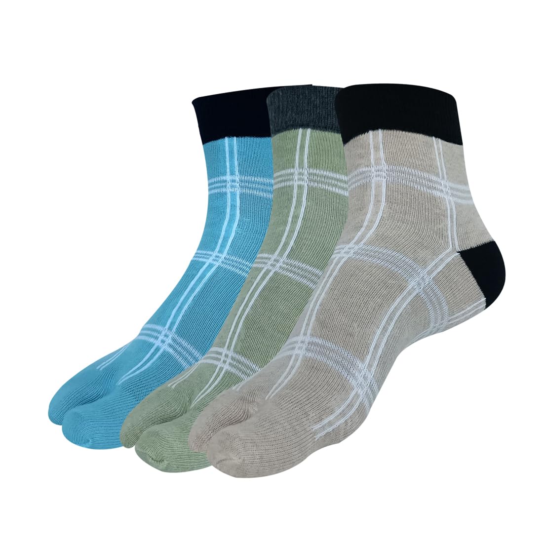 allen solly Women's Cotton Quarter Length Socks (Pack of 3) Sky Blue, Pista Green Melange, Skin Melange-picture-15