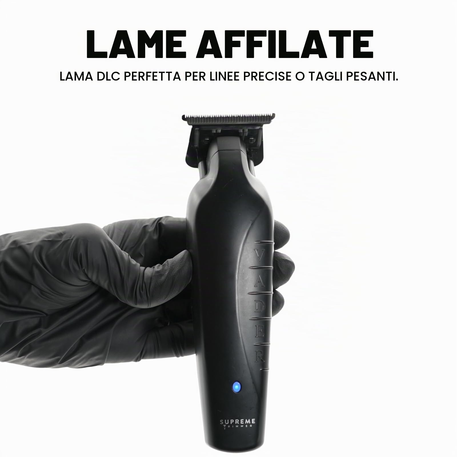 Supreme Trimmer Vader ST3778 - Fodera professionale senza fili per barbieri, durata 210 minuti, lama DLC a T, ricarica USB-C, 7000 giri/min, per la cura della barba, della testa e del corpo