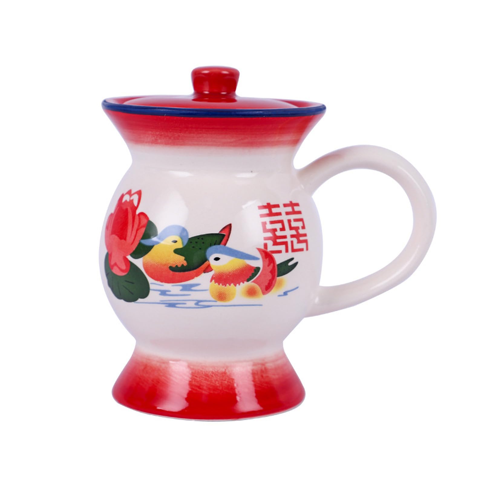ZENRUIMING Yuanyang ceramic spittoon cup, retro nostalgic mug, old-fashioned nostalgic classic water cup, can be used as a water cup, urinal, spittoon cup