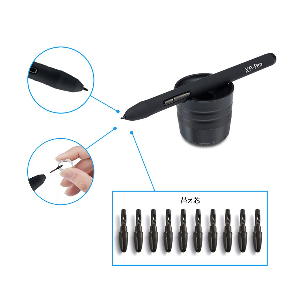 XPPen Deco Pro LW (Gen2) ペンタブレット　替え芯セット付 XP-PEN DPDTG2LW Deco Pro LW(Gen2)替え芯セット付属 ペンタブレット