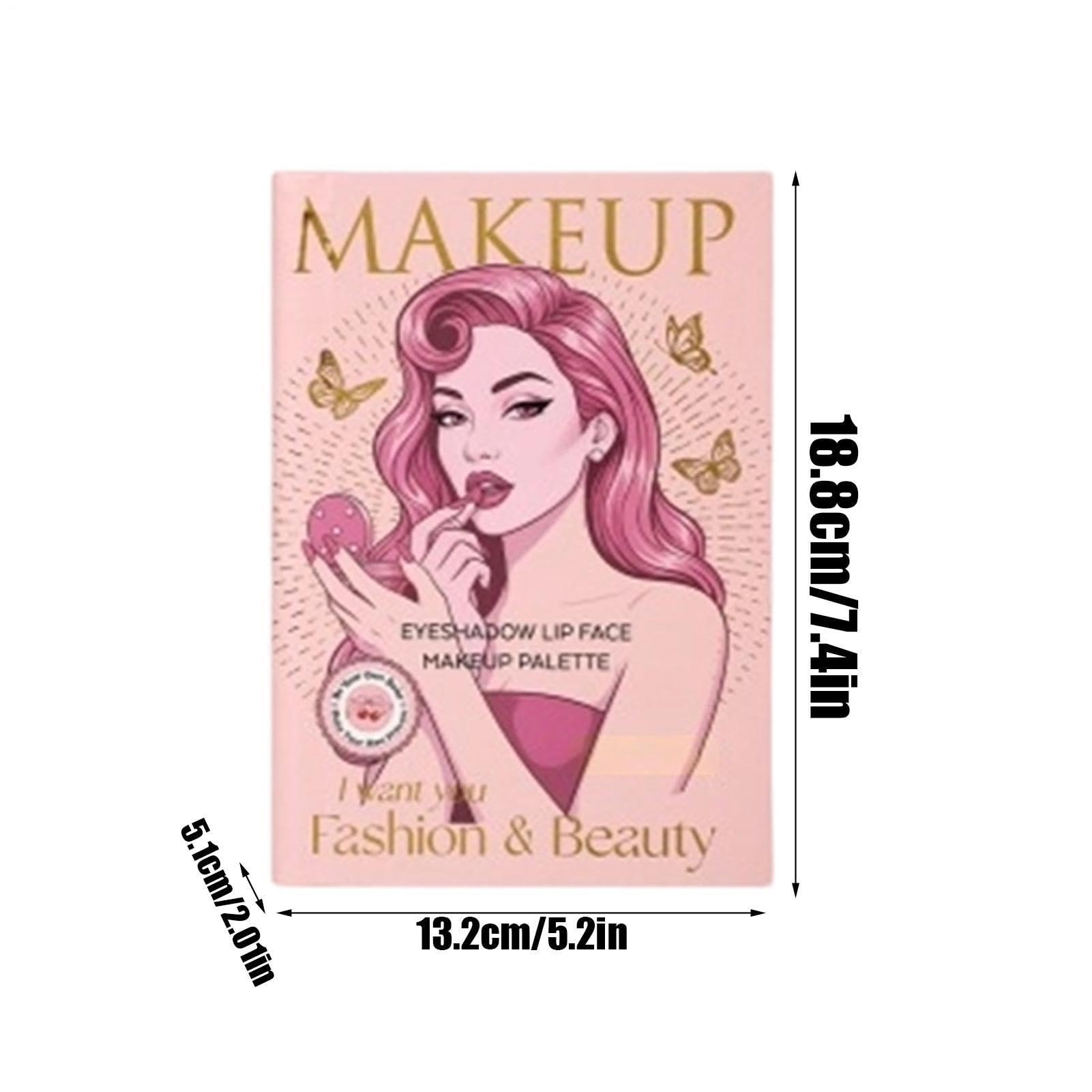 Make-up-Buch Tragbar, 6-lagig, intensiv pigmentiert | -, Lidschatten- und -Set für Frauen, Mädchen, Arbeit, Reisen, Dating, Partys, Abschlussball und Hochzeit