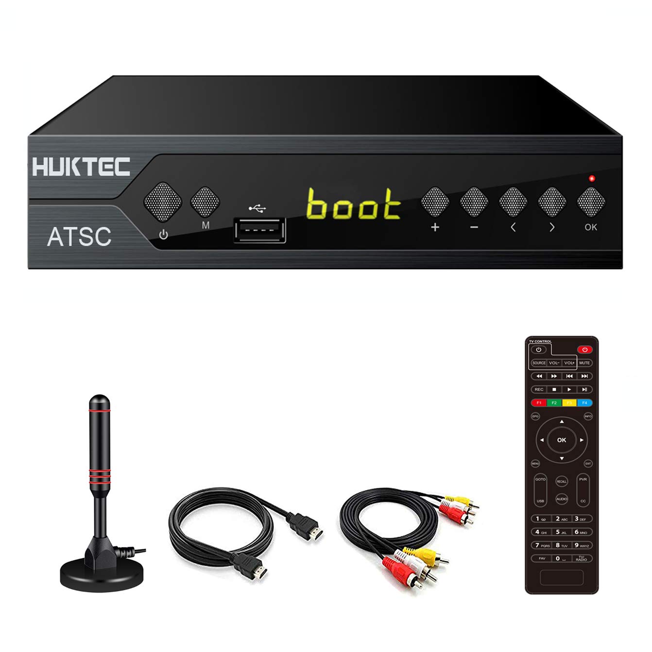 Digital Converter Box for TV, Huktec Digital TV Converter Box HDTV