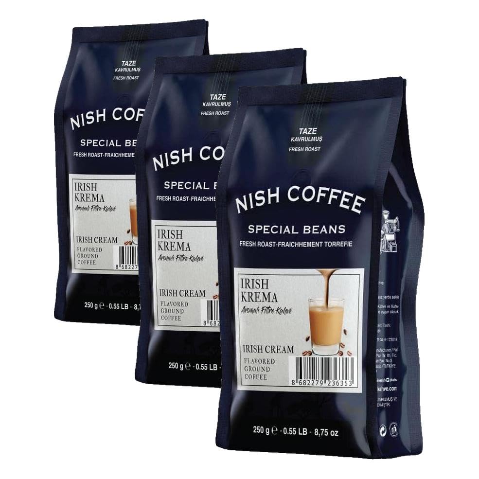 Nish Irish Krema Aromalı Filtre Kahve 250 gram (3 paketi)
