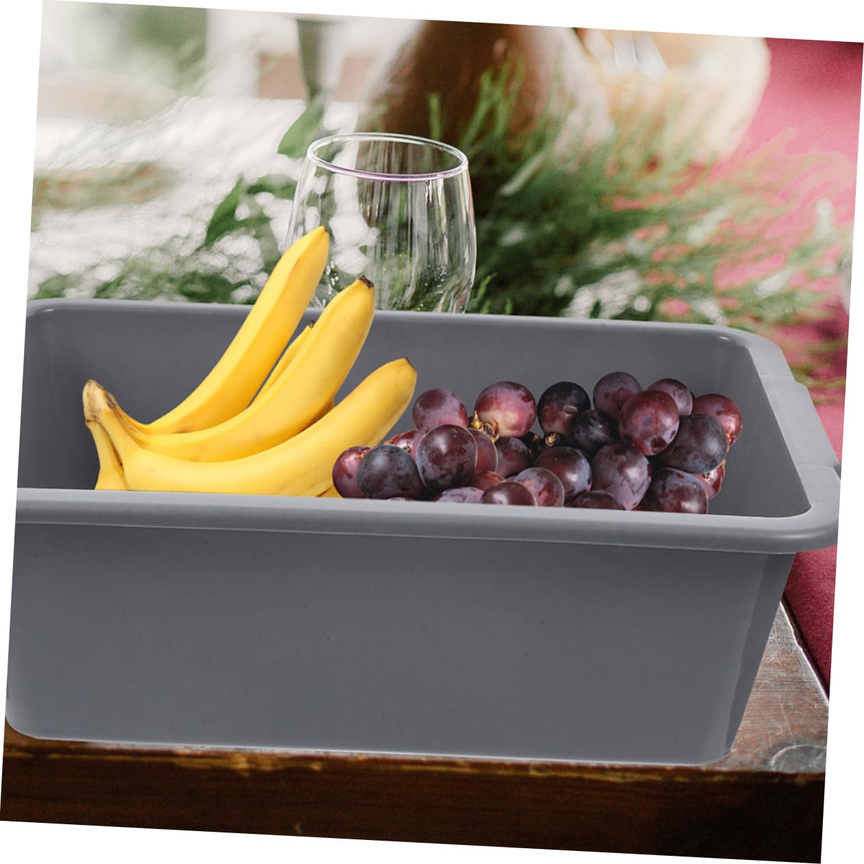 Contenitori Multiuso in Plastica Pp per Ristorante, Vasche Rettangolari 34x23,8x10,9 Cm Maniglie, Impilabili per Stoccaggio e Trasporto, Set da 3 Pezzi per Uso Commerciale e Domestico