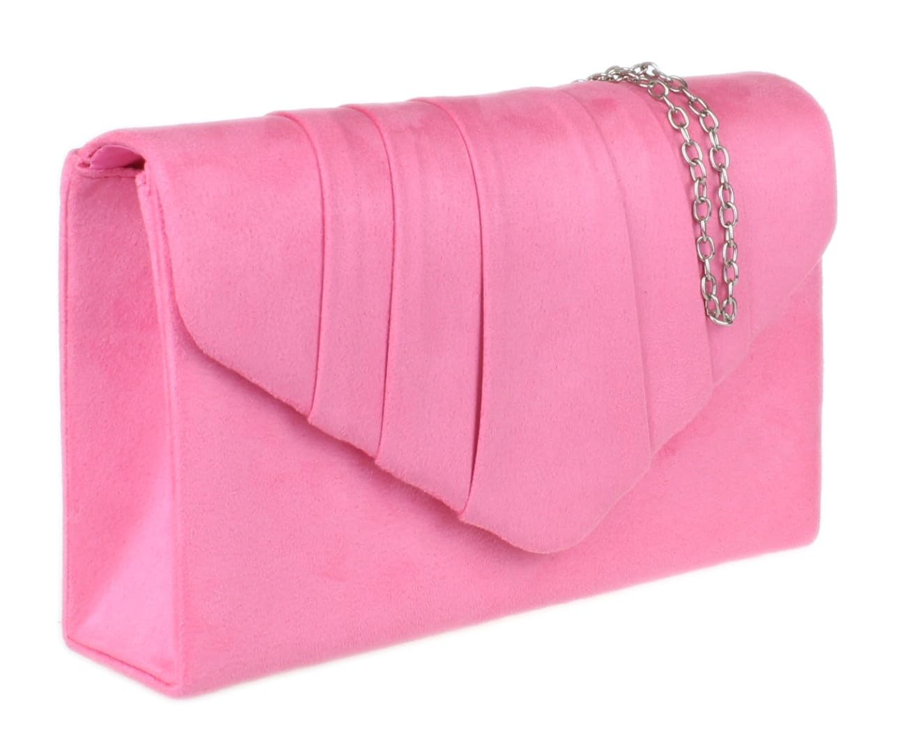 Girly Handbags Bolso de mano plisado de ante sintético para mujer