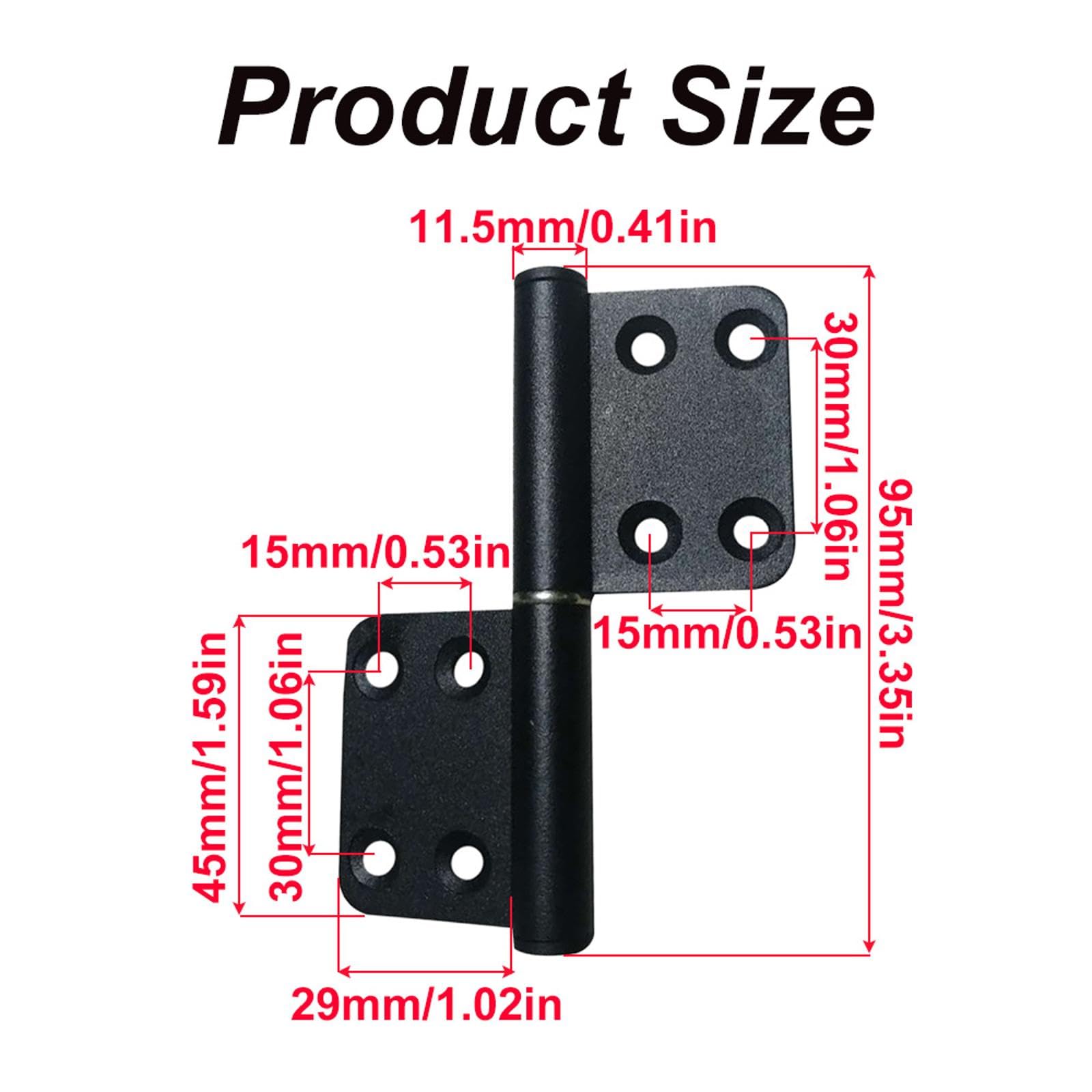 SEIWEI 12 Pcs Aluminum Alloy Lift Off Hinge Flag Hinge with Silent Design, 360 Degree Rotation for Indoor & Outdoor DIY Project, Easy to Install