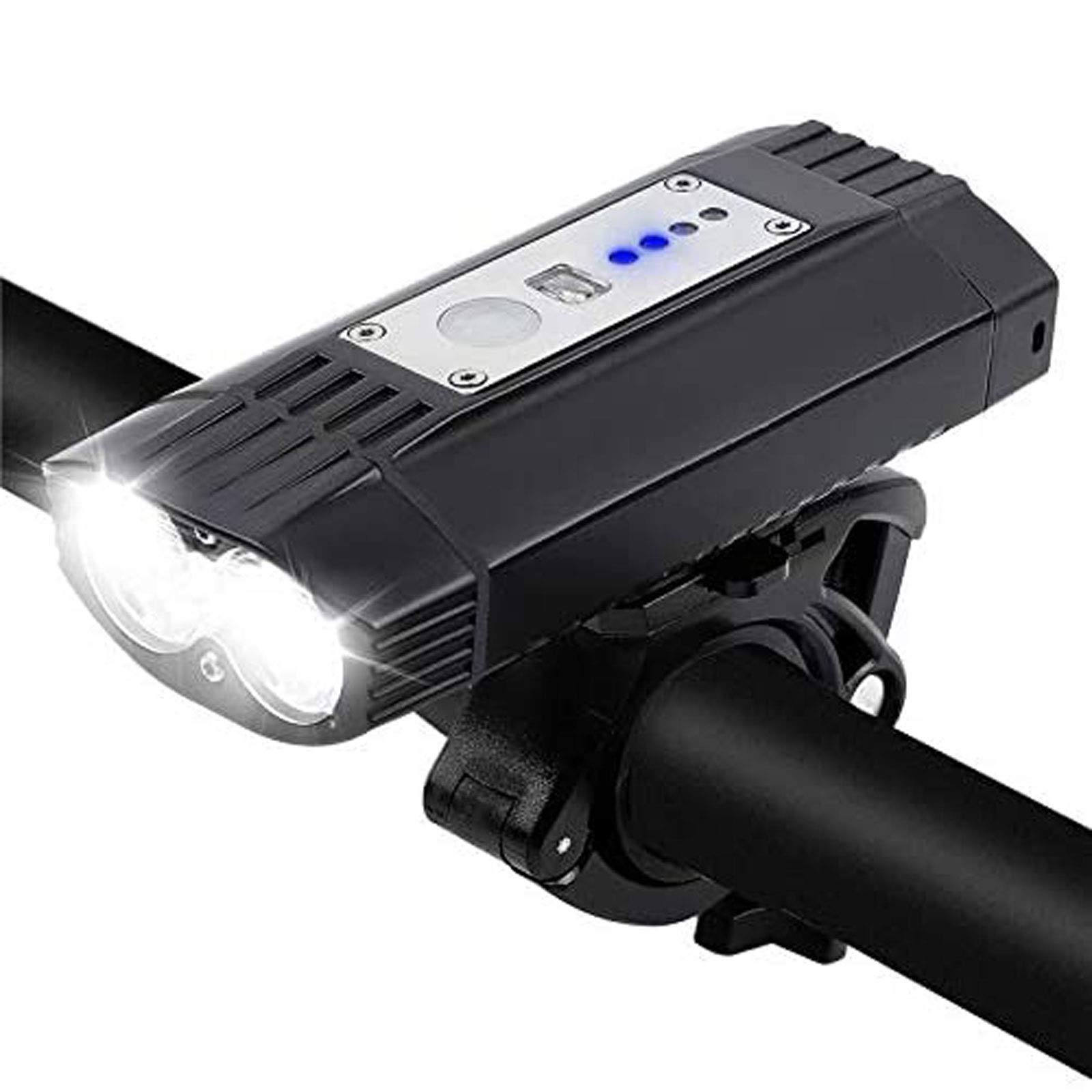 USB Modo Recargable 5 DIRIGIÓ Luz de Bicicleta Potentes lúmenes Agua Resistente al Agua Faro de la Bicicleta, DIRIGIÓ Front Light Fácil de Instalar Seguridad de Ciclismo