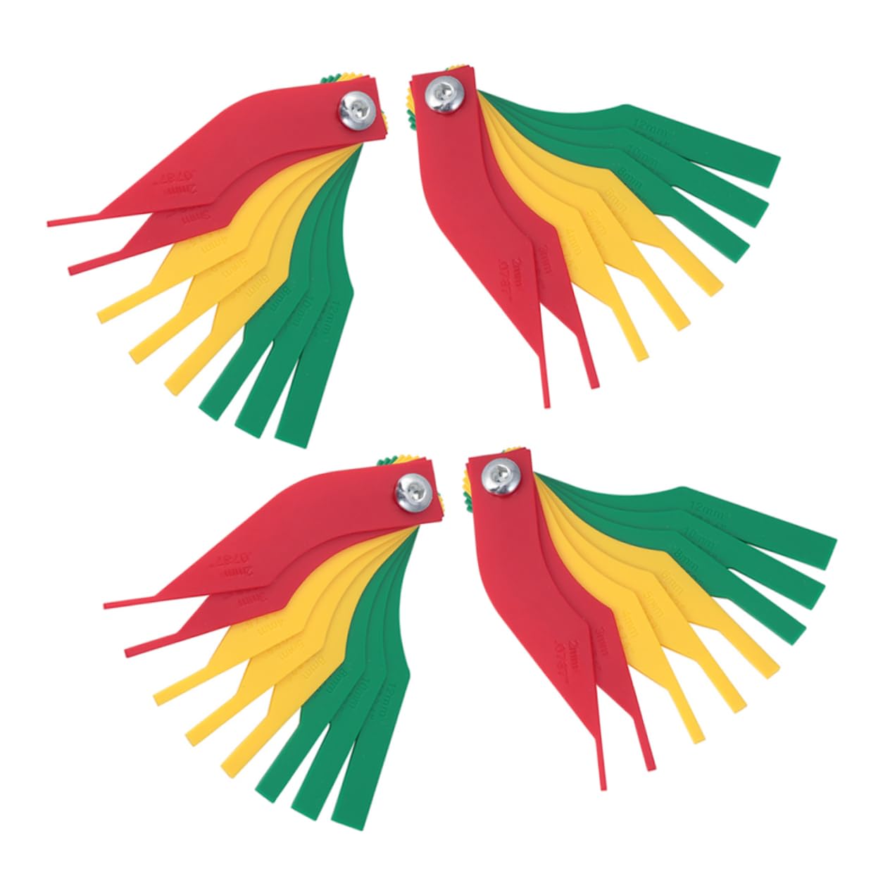 Vaguelly Jauge D'épaisseur Outil de Mesure Facile à Utiliser en Plastique pour Plaquettes de Frein Voiture Kit 4 Pièces Compatible Large pour Diagnostics Automobiles