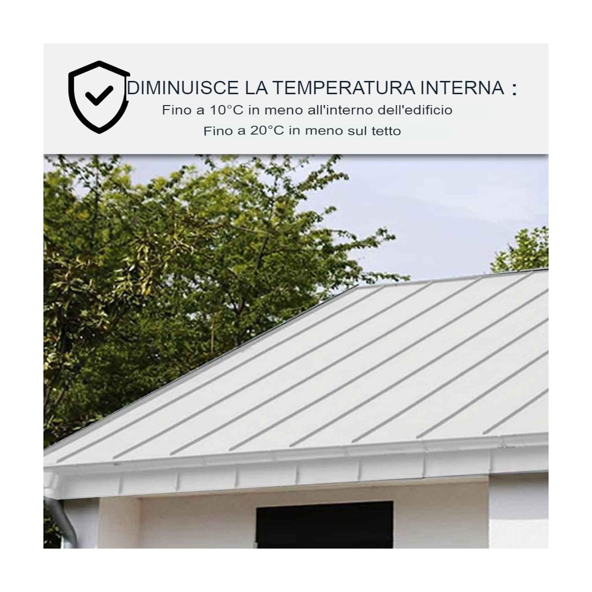 ARCANE INDUSTRIES Vernice per tetti in lamiera, anticalore e anticorrosione - ARCAREFLECT - 1218-20 kg Bianco