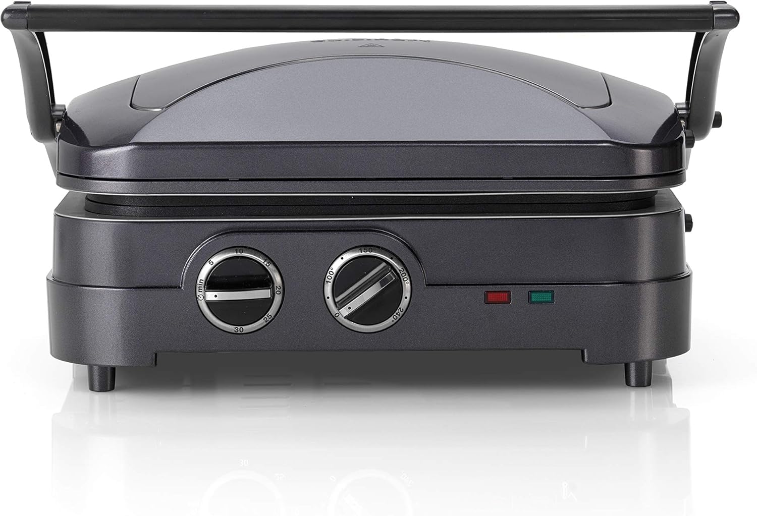 Grill and Griddle, Sandwich toaster, panini press, contact grill, electric griddle, Non-stick removable plates, dishwasher safe, Health grill, less oil, Midnight Grey