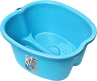 Foot Soaking Bath Basin - Large Foot Soaking Tub Foot Bath Spa Wash Basin Foot Bucket Foot Soaking Tub Feet at Home (Blue)