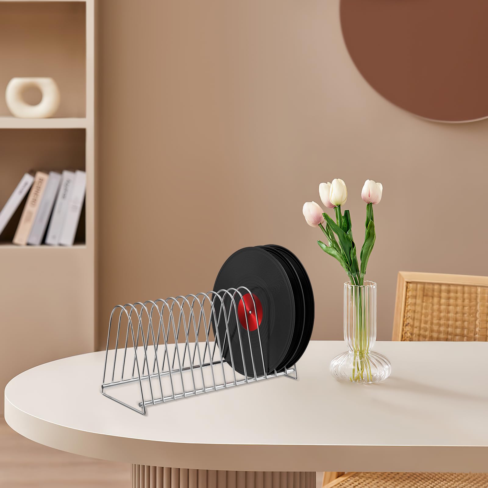 Soporte para discos multiusos para escritorio, triangular, clasificador