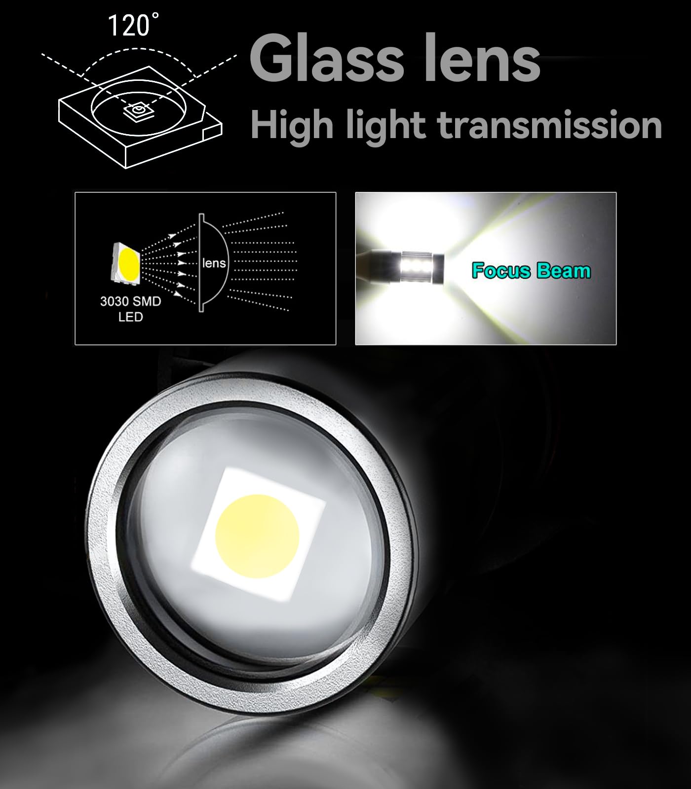 LTONXEN W5W T10 194 168 2825 LED Bombilla, para 12V 6000K Blanc luz Coche Interior Domo del Mapa de cortesía Puerta Luces de matrícula et Posición Luces. (2 Pcs)