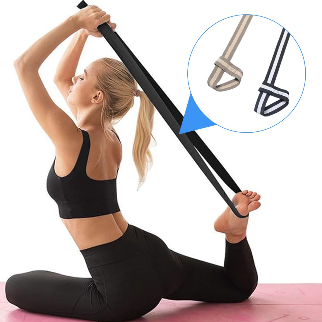 2 Pezzi Cinghia Per Tappetino Da Yoga, Cinghia Per Imbracatura Per Tappetino Da Yoga, Tracolla Regolabile Per Tappetino Da Yoga In Cotone, Tracolla per tutte le misure di tappetino da yoga