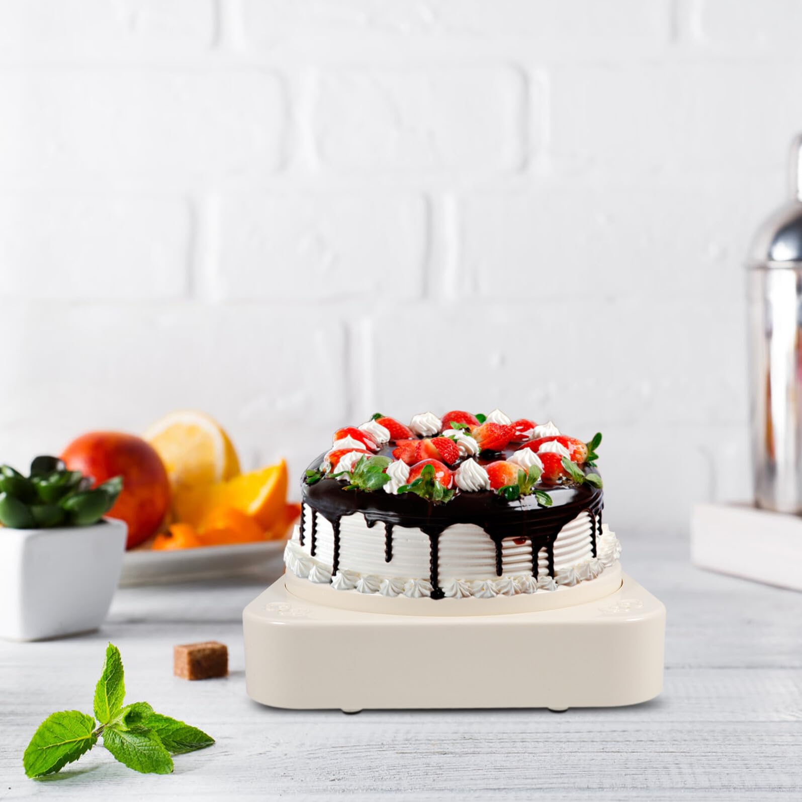 Drehbarer Dessertständer Aus Abs Mit Musikfunktion Für Kuchen Und Cupcakes Automatischer Tortenteller Für Geburtstage Und Partys Eleganter Tortenpräsentationsständer
