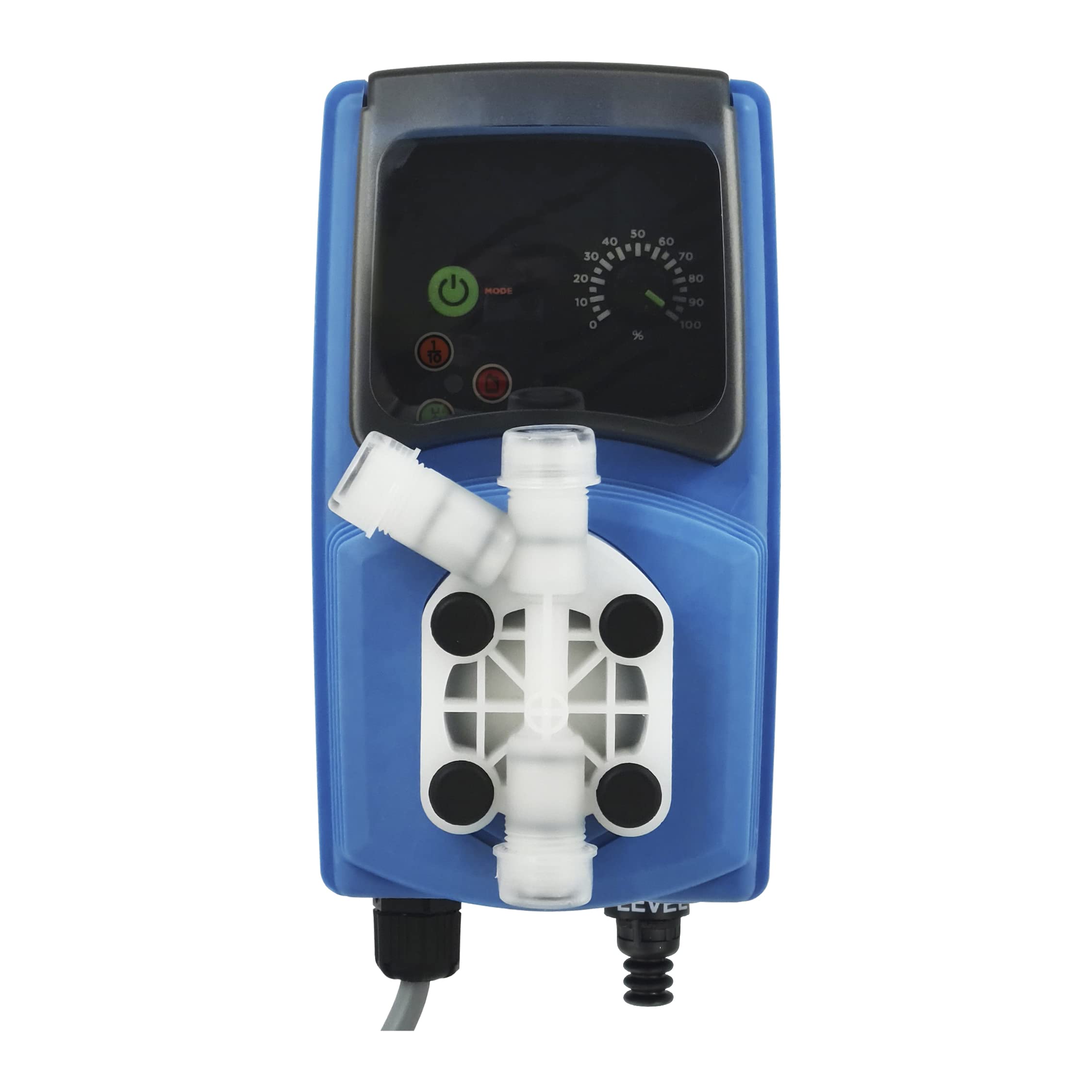 Bomba dosificadora de impulsos electromagnética de membrana con sonda de nivel, caudal constante. Hasta 4 L/H. 7 Bares. Autopurgante. Para su uso con productos gaseosos como Peróxido de Hidrógeno.