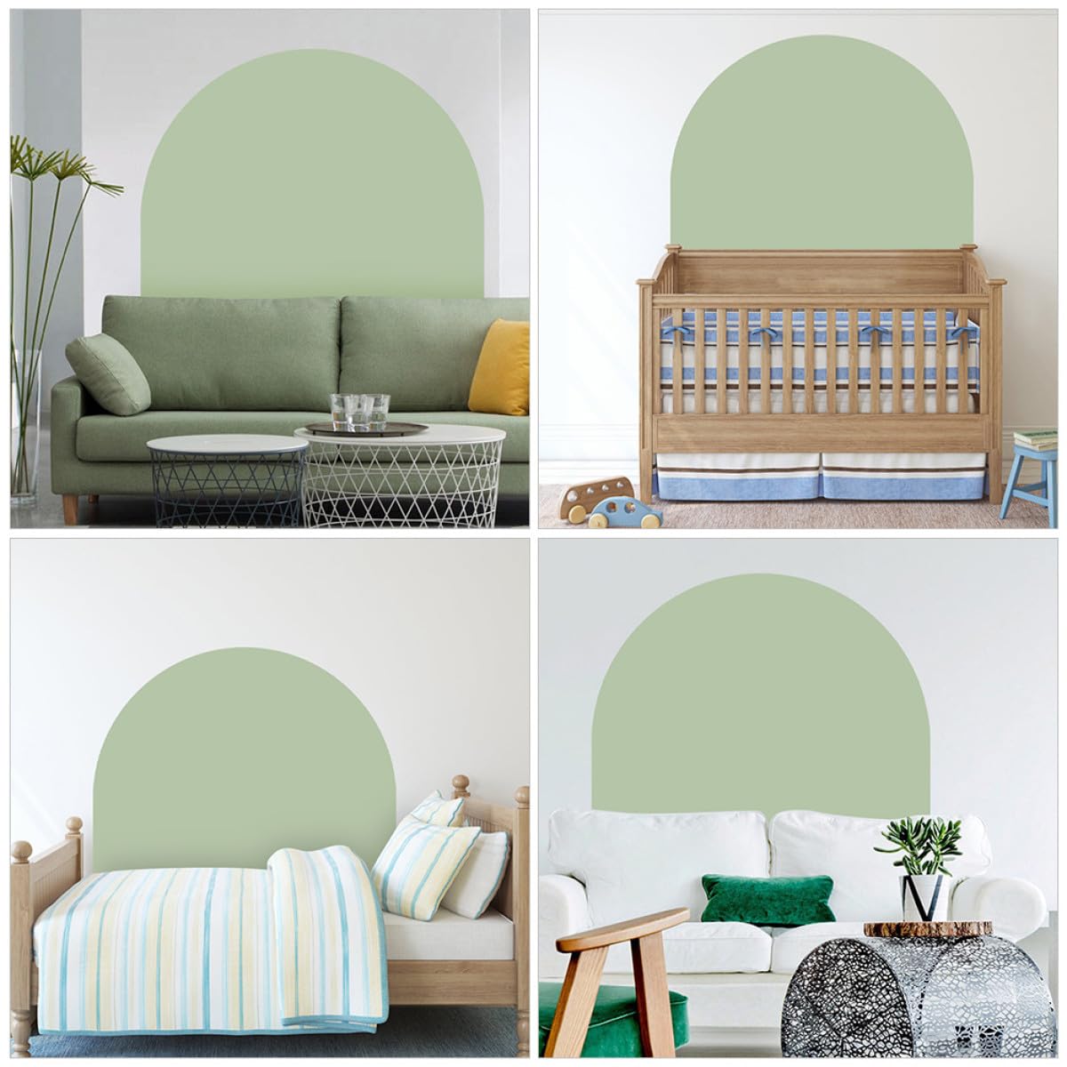 Pegatina de Pared PVC Autoadhesiva Geométrica para Hogar