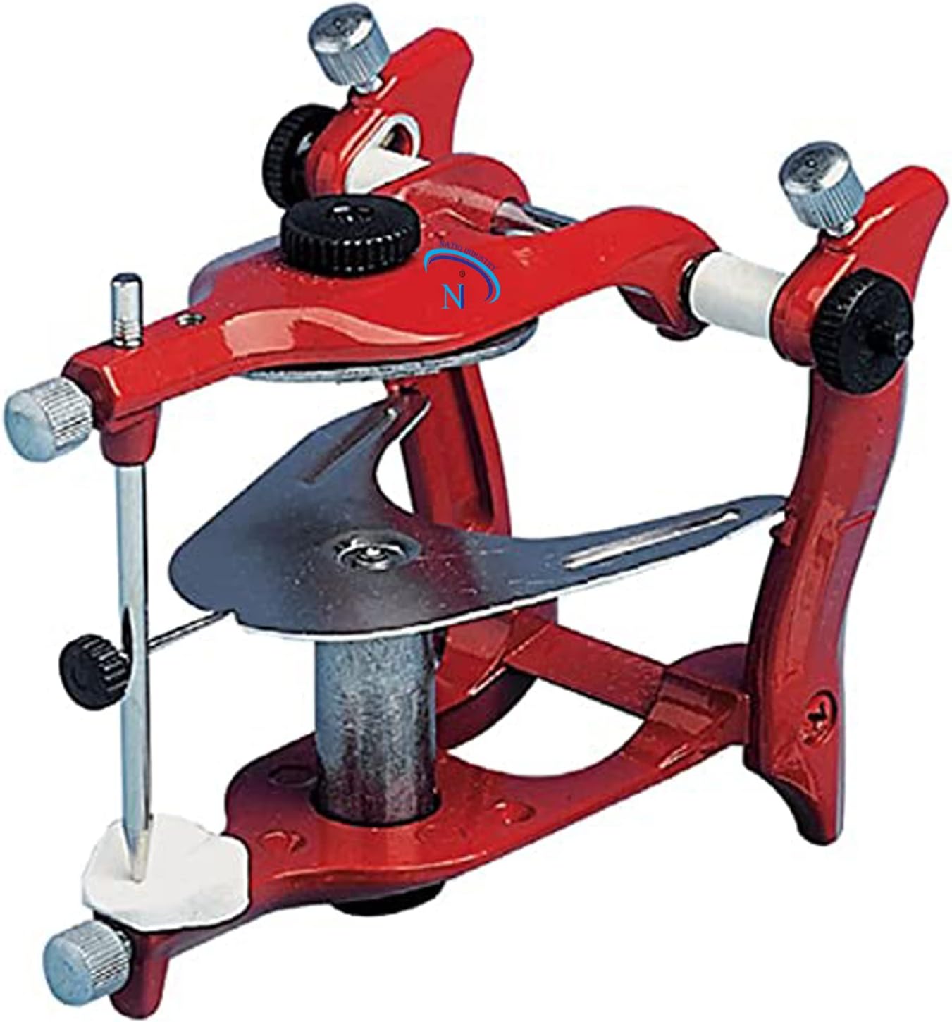 Natiqind Natiqind Magnetic Denture Articulators Dental New Large, Adjustable Denture Articulator Dental Lab Instruments, Red, Na-Arti-001