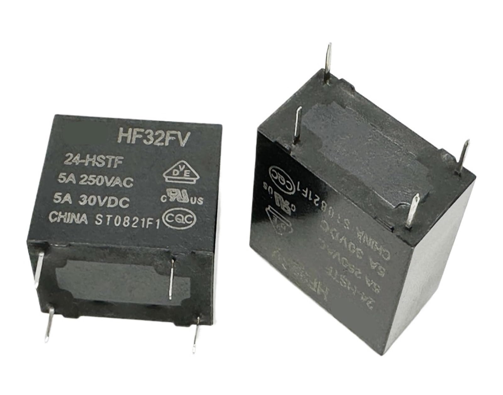YZWRWRMKTB 1pc HF32FV 24-HSTF (32F-1A-Coil:24V-10A) Relay 4pins