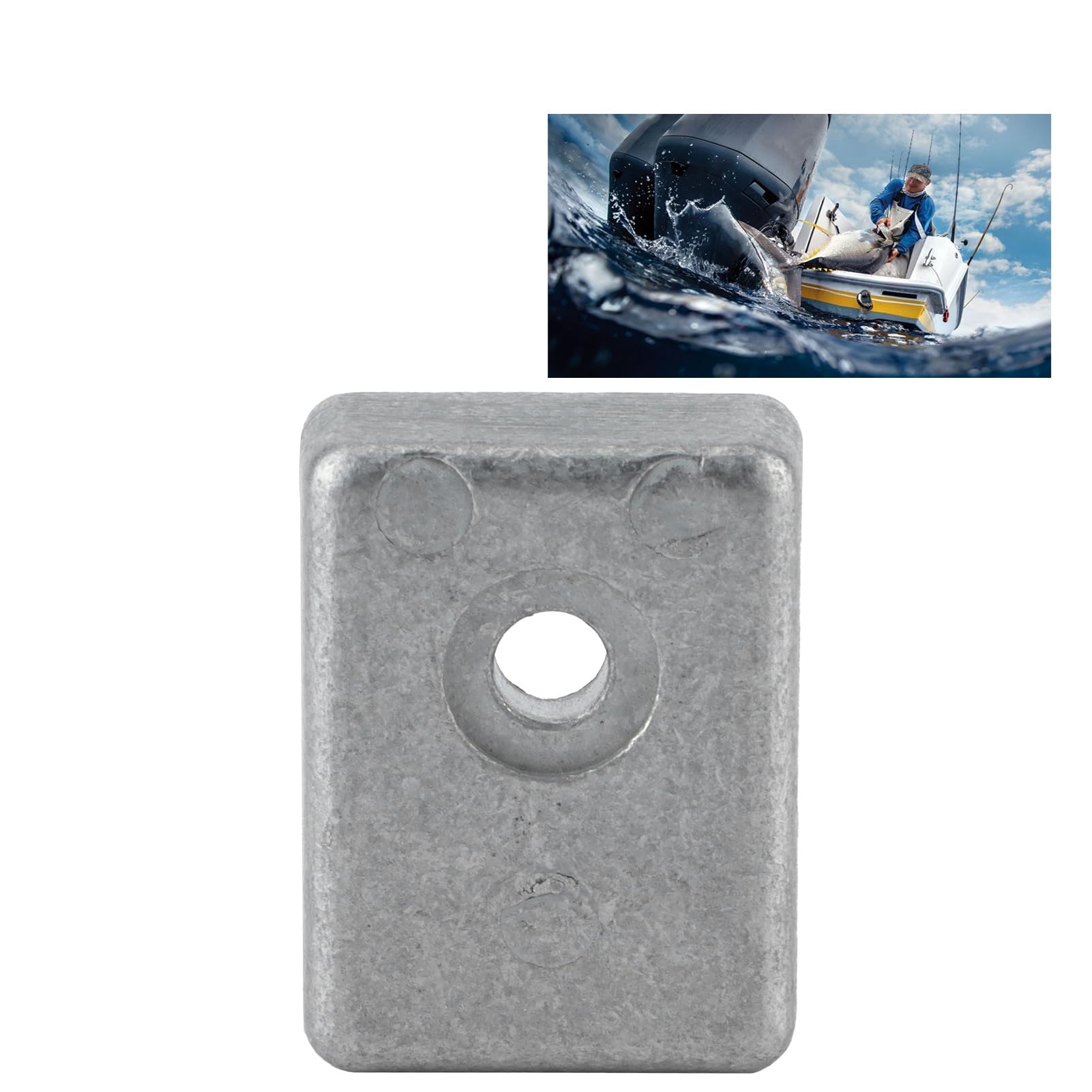 Anodo per Fuoribordo Aramox, Anodo di Zinco per Barca Adatto per Motore Fuoribordo 55320‑95311 55320‑95310 55321‑93J00 55321‑93J01DF25-DF300