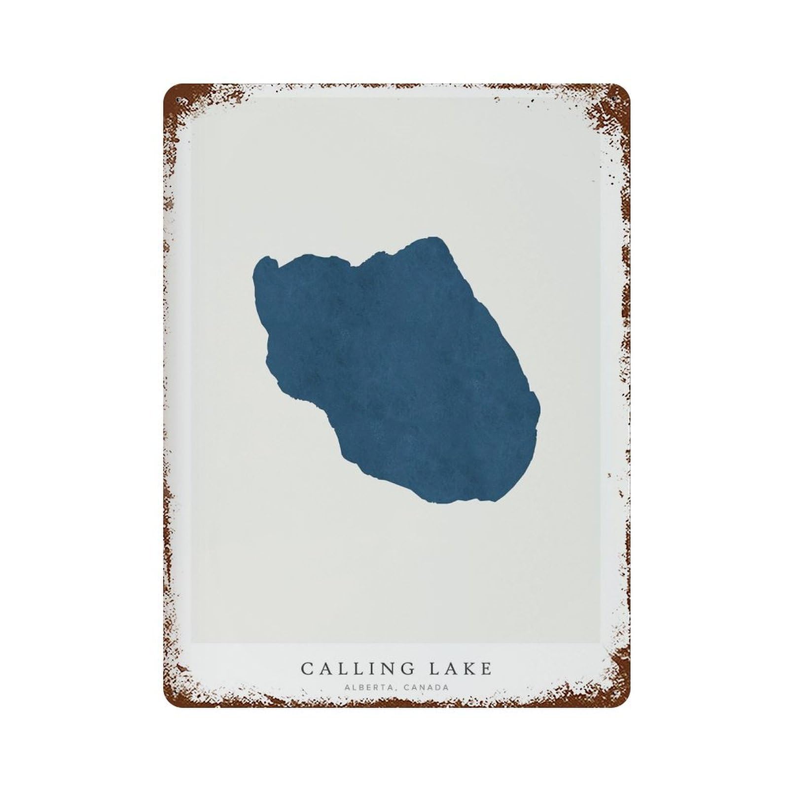 xiaoxiaoshen Calling Lake Map House Gift Alberta Canada (2) Wall Decor Art Metal Tin Poster Modern Home Decor Art Home Bar Shop Decorations Vintage Sign 40x30cm