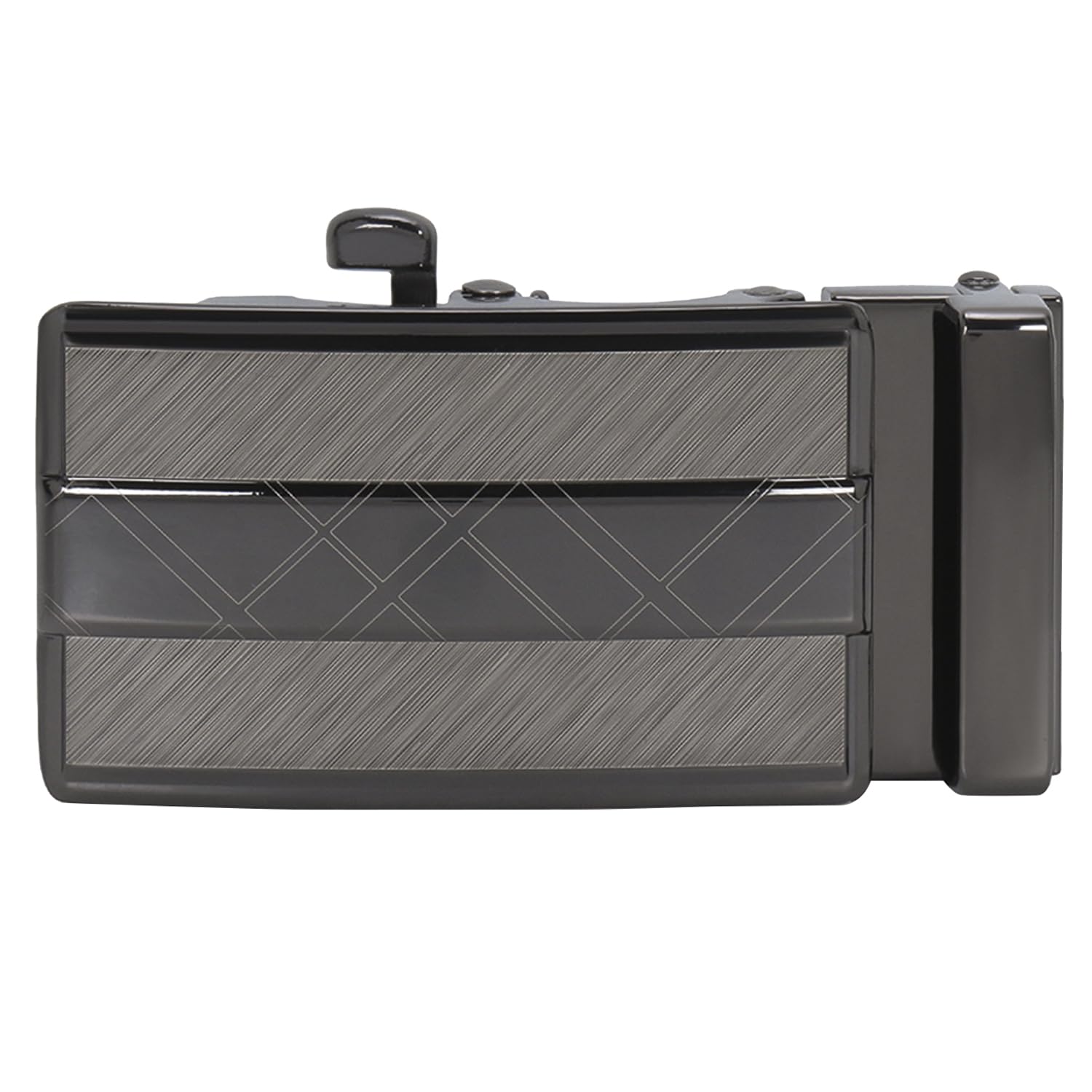 Men's Auto-Lock Belt Buckle Only (35mm, Shining Black, BKL-015-SG)