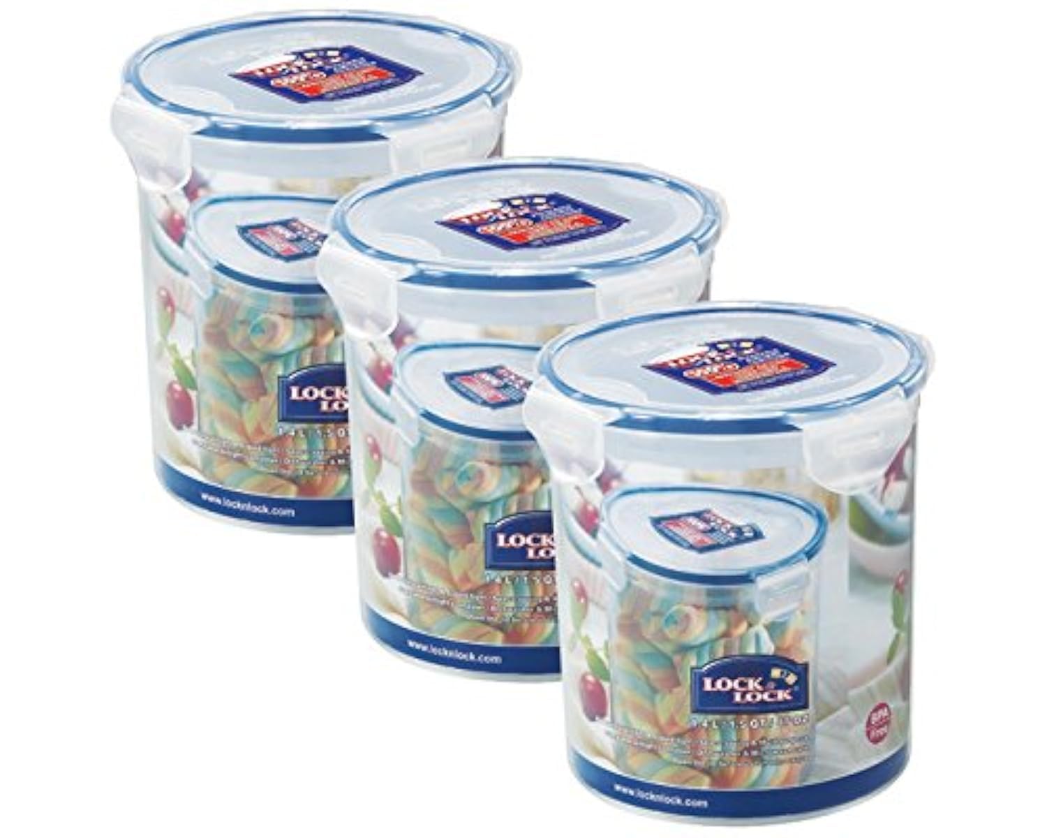 Locknlock Transparent Lock & Lock Hpl933b Food Grade Storage Containers – Set Of 3