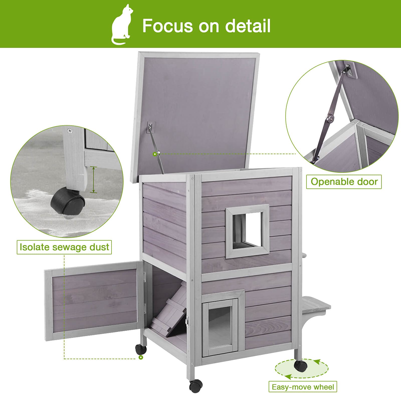 Outdoor Cat Houses for Feral Cats Weatherproof Outside Cat Shelter