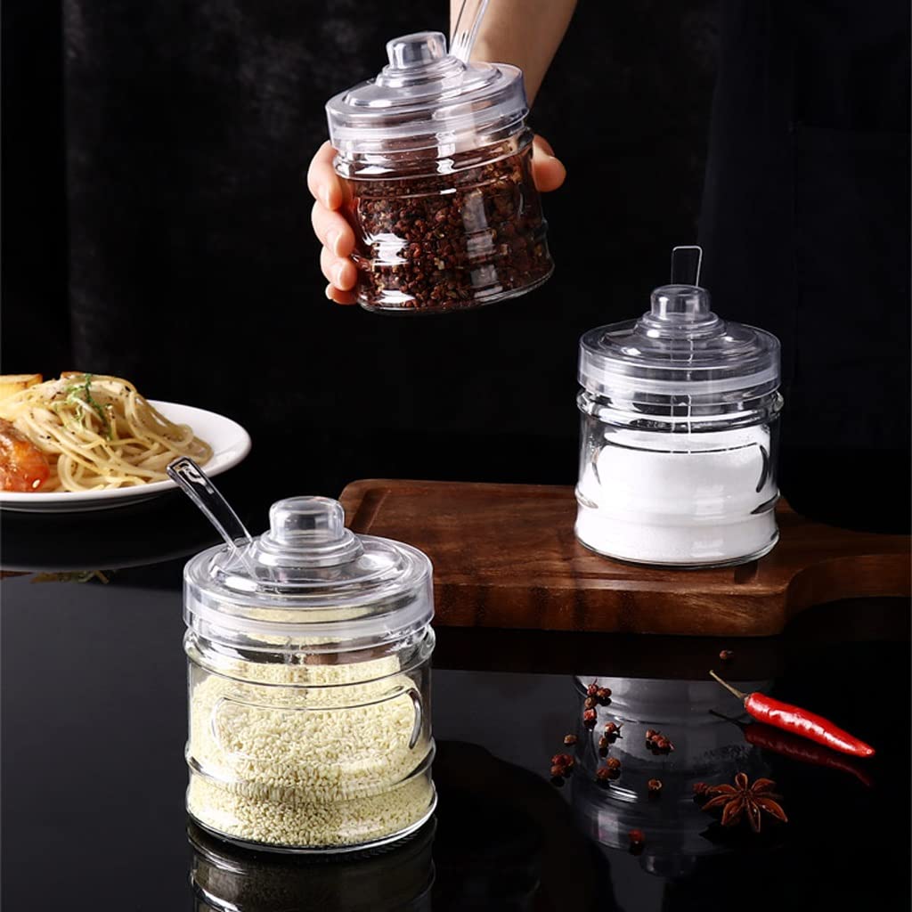 Dispenser per spezie in vetro per condimenti barattolo di sale per uso domestico Scatola per condimenti Set di contenitori per condimenti Set di barattoli per condimenti Barattolo per condimenti