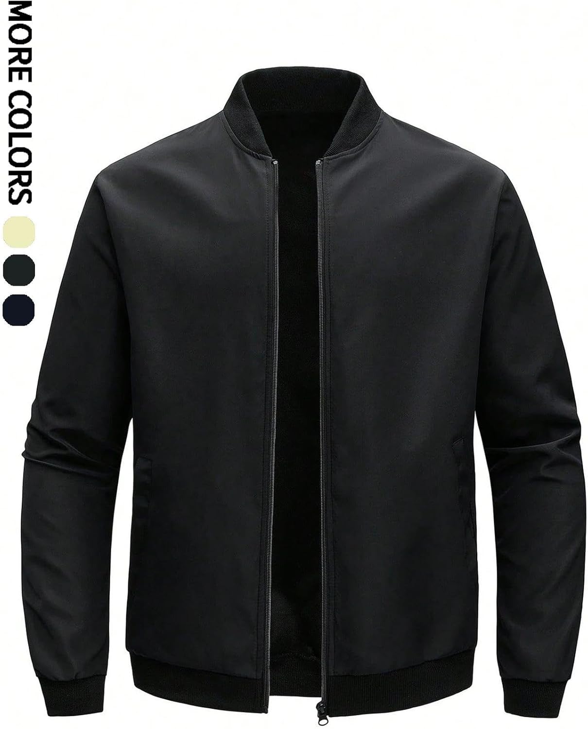Men' Plain Light Jacket, Sports Jacket with, WearResistant, Comfortable - for Work Clothing to Work,