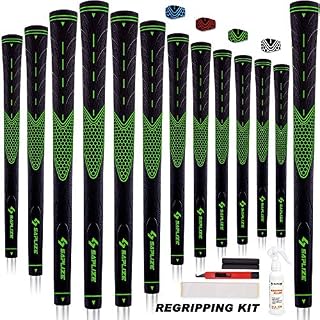 SAPLIZE Golf Grips Set of 13 with Complete Regripping Kit, Standard Size, Rubber