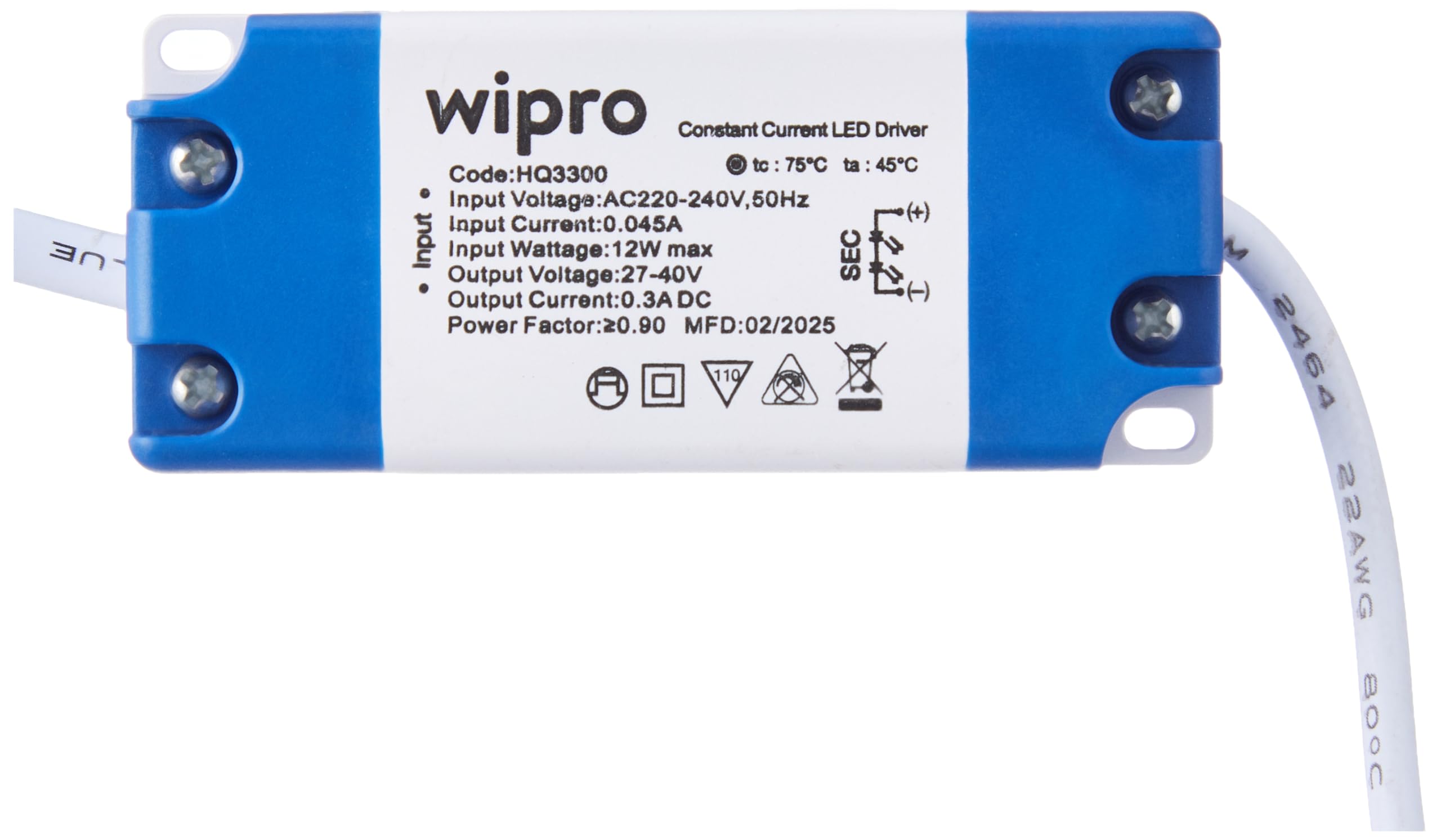 wipro Garnet 9 W Slim COB Downlight for False Ceiling | Neutral White (4000K) | Ceiling or Cabinet Light with Adjustable Optics | Pack of 2 1