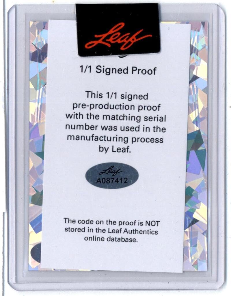 2023 Leaf Metal Proof Autograph Luke Schoonmaker RC Rookie AUTO 1/1 Football Trading Card Dallas Cowboys