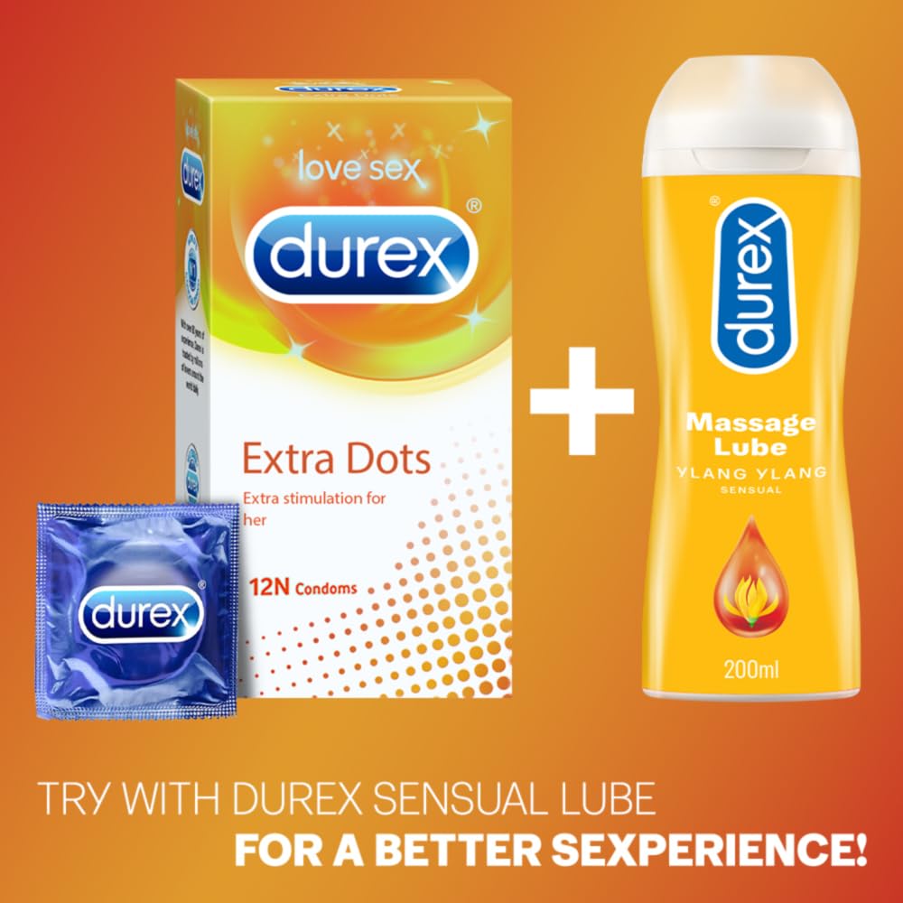 Durex Condoms, Extra Dots- 10s (Pack of 2) product image 6