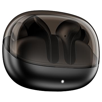 boAt Airdopes Plus 311, Glass Design, ENx Tech, Fast Charge, 50 Hrs Battery, App Support Bluetooth Earbuds, TWS Ear Buds Wireless Earphones with mic (Charcoal Black)